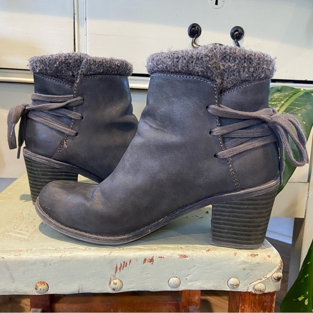 Roxy Dakota Gray Heeled Faux Fur Boot